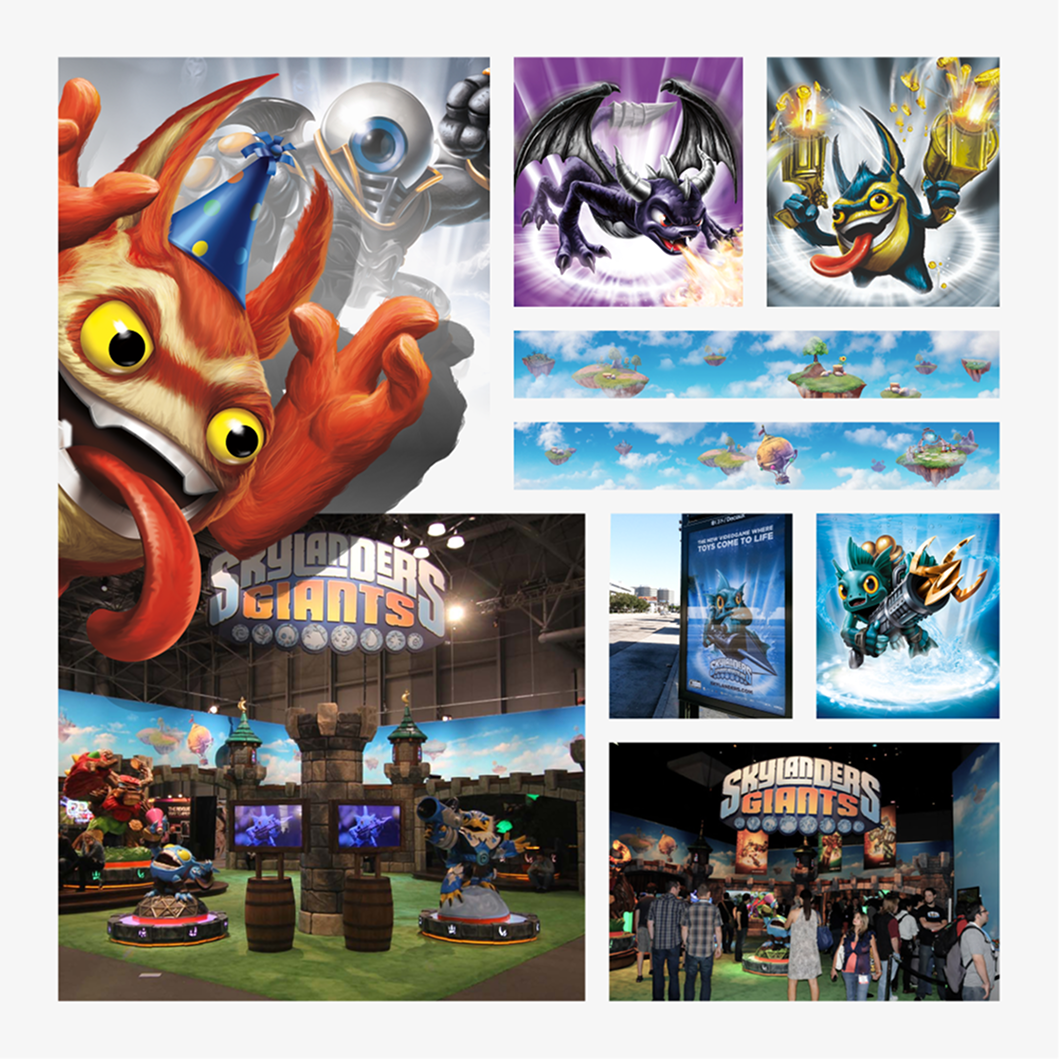 Skylanders Giants promotional collage and key art.